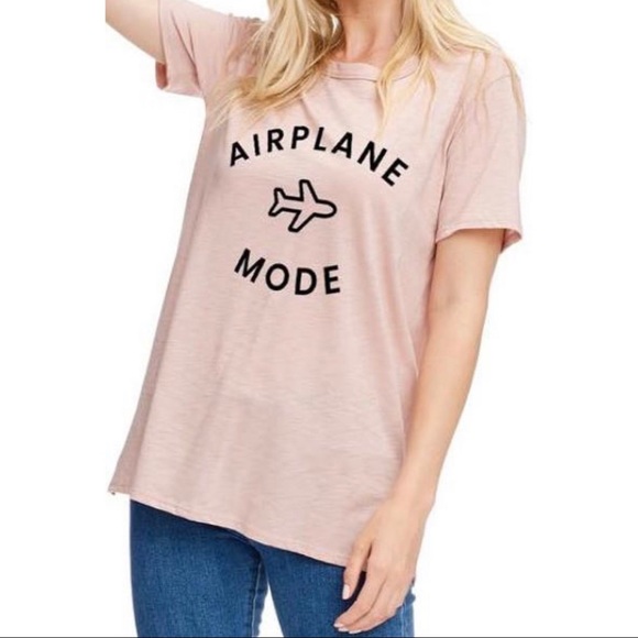 Fashionability Boutique, LLC Tops - 🌀✈️ AIRPLANE MODE TEE SHIRT🦋
